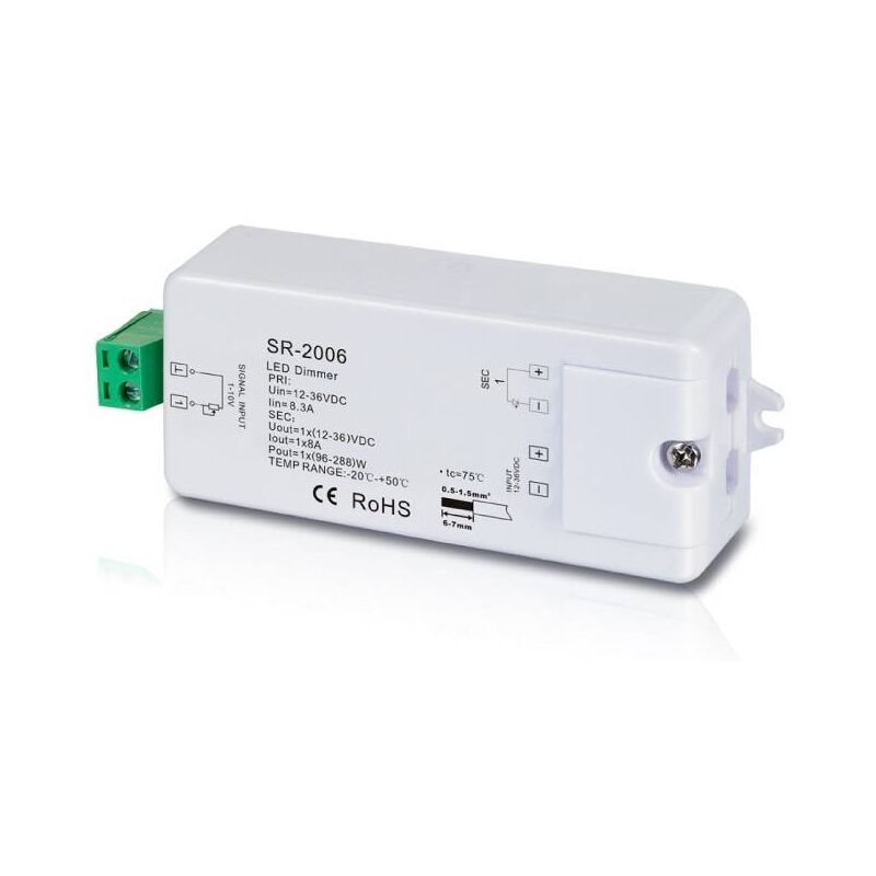 foto del prodotto sunricher decoder 0 10v dimmer 12 36v 1ch 8a
