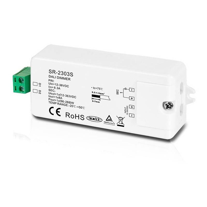 foto del prodotto sunricher dimmer dali mini 1ch 8a 12 36v dc