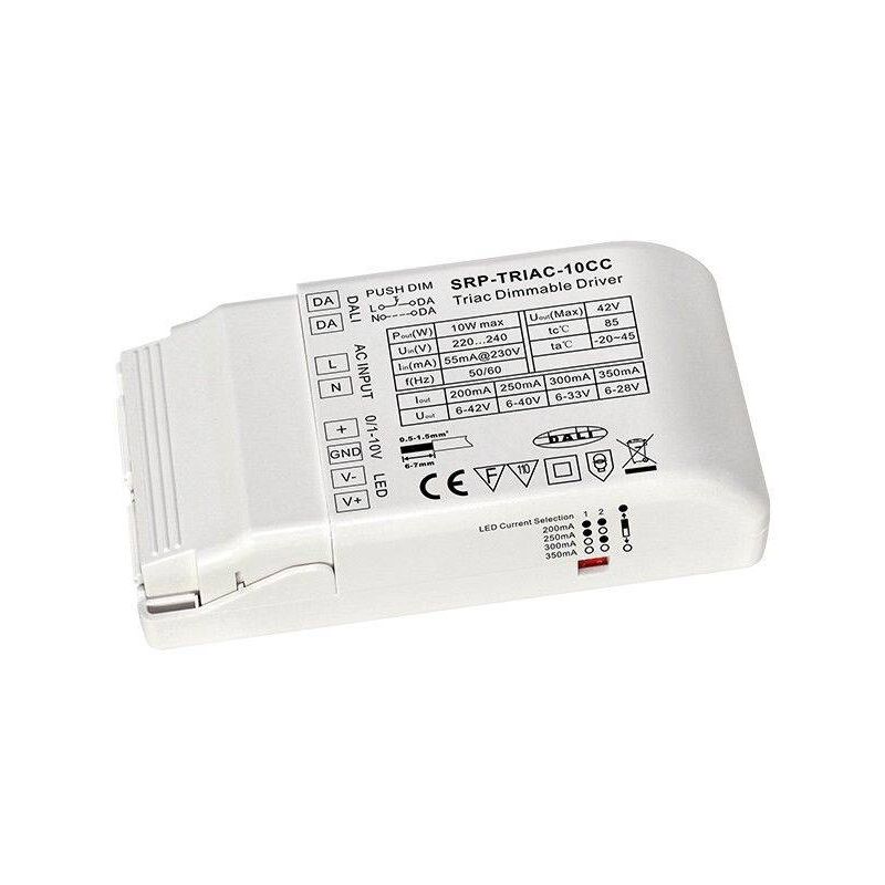 foto del prodotto sunricher driver dimmerabile triac dali push 0 1 10v 10w 200 350ma 