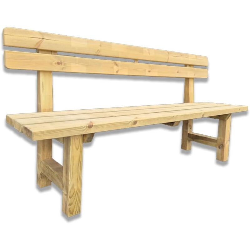 foto del prodotto sunwood panchina da giardino in legno con schienale country, 180x40x89h