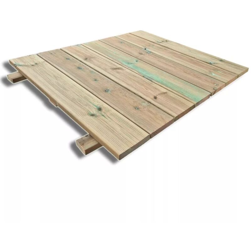 foto del prodotto sunwood passerella modulare in legno per spiaggia, pedana 106x100 cm in pino impregnato