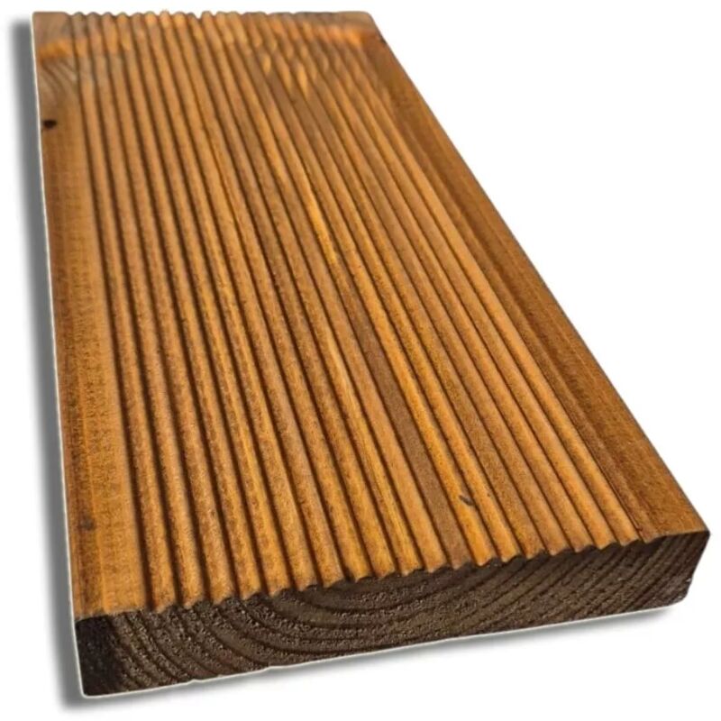 foto del prodotto sunwood pavimento in legno antiscivolo da 14,5x2,7 cm, 5pz da 200 cm, colore castagno
