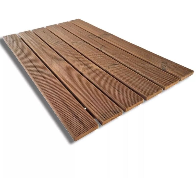foto del prodotto sunwood pedana doccia antiscivolo in legno thermo wood, 118x78 cm