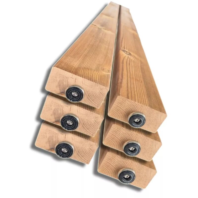 foto del prodotto sunwood set 6 listelli decorativi da esterno da 300 cm per divisori, frangisole, 45x90mm