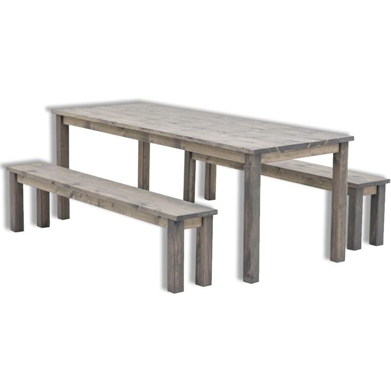 foto del prodotto sunwood tavolo da giardino in legno con panche per 6 persone, 178x78xh74 cm