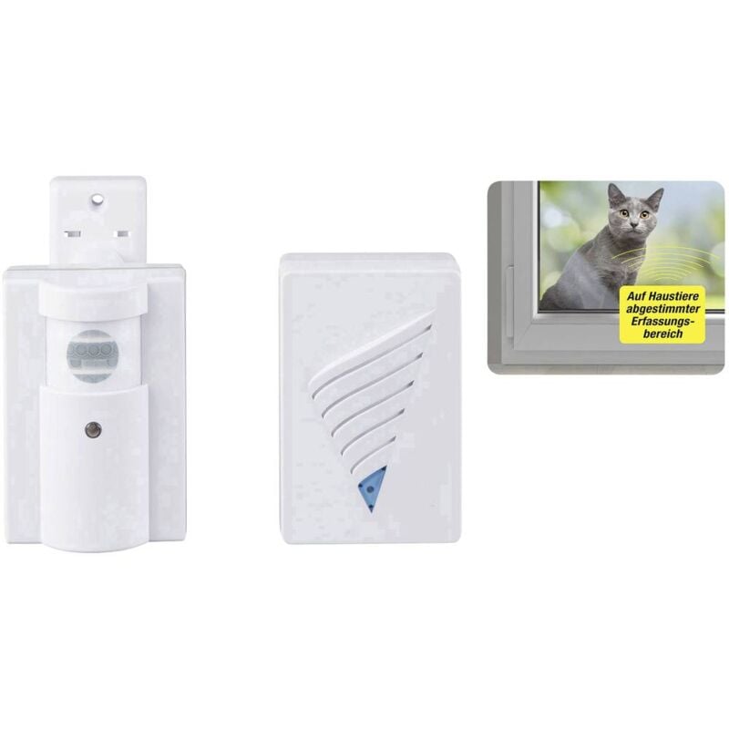foto del prodotto suoneria senza fili kit completo per animali domestici, con sensore di movimento heidemann 70829 hx pet