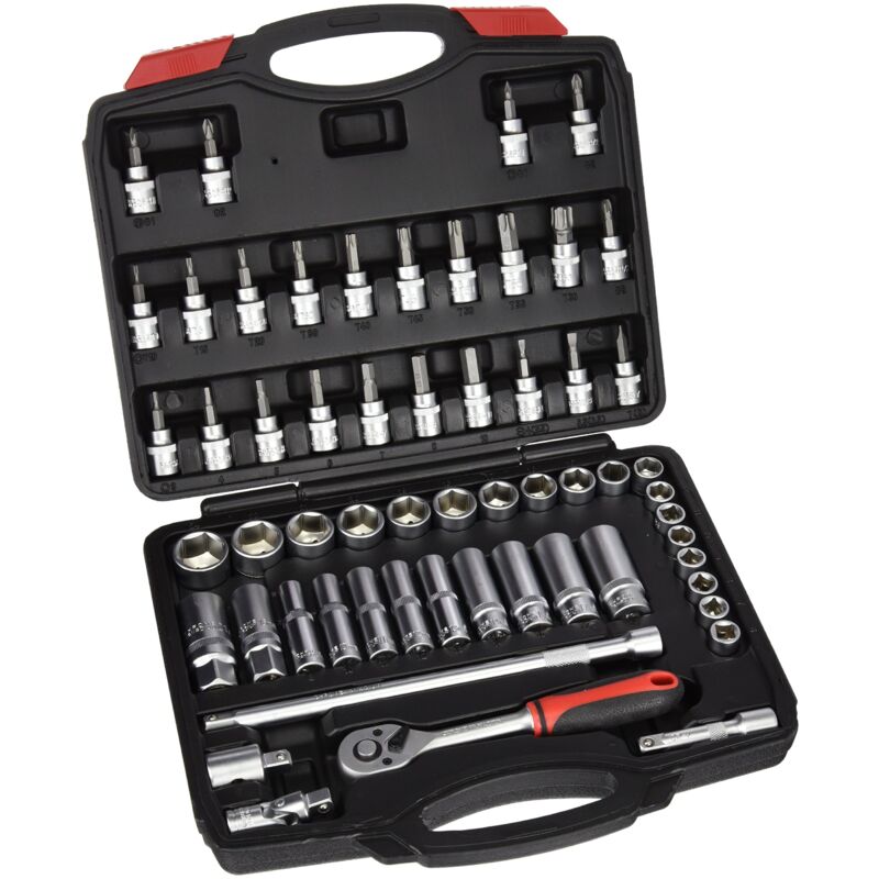 foto del prodotto super ego tools rothenberger super ego seh000800 set di chiavi a bussola 3 8 57 pcs s.e., nero