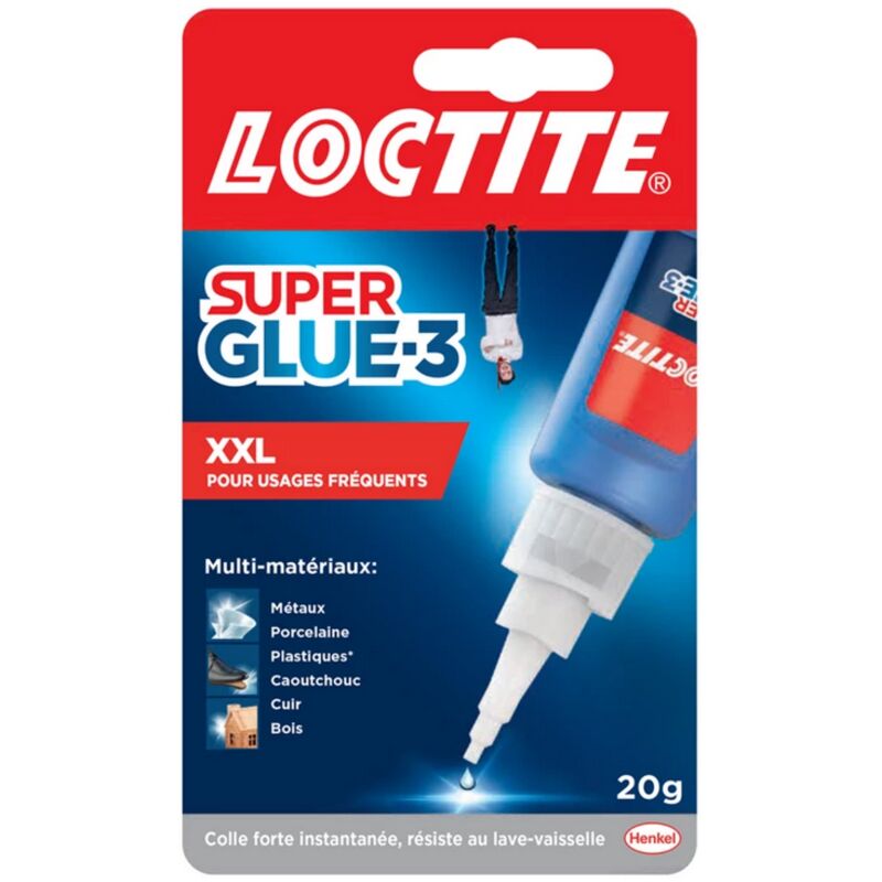 foto del prodotto super glue 3 xxl, adesivo per uso intensivo di grande formato per uso frequente, adesivo liquido ad asciugatura istantanea, adesivo trasparente,