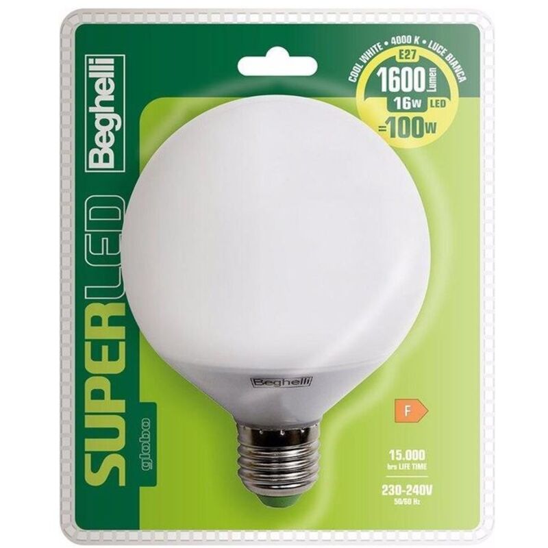 foto del prodotto super led 16w e27 1600lm bianco neutro 4000k equivalente 100w - beghelli