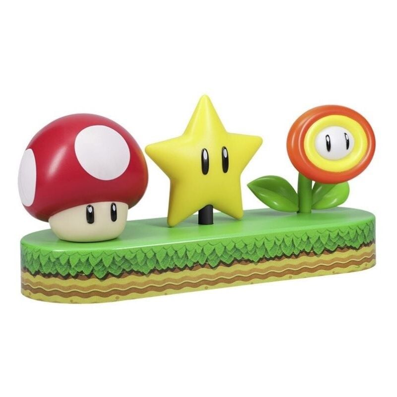 foto del prodotto super mario icon light de lampada da tavolo con licenza ufficiale de mario brothers, de decorazione della stanza de giochi e merchandise per ragazzi