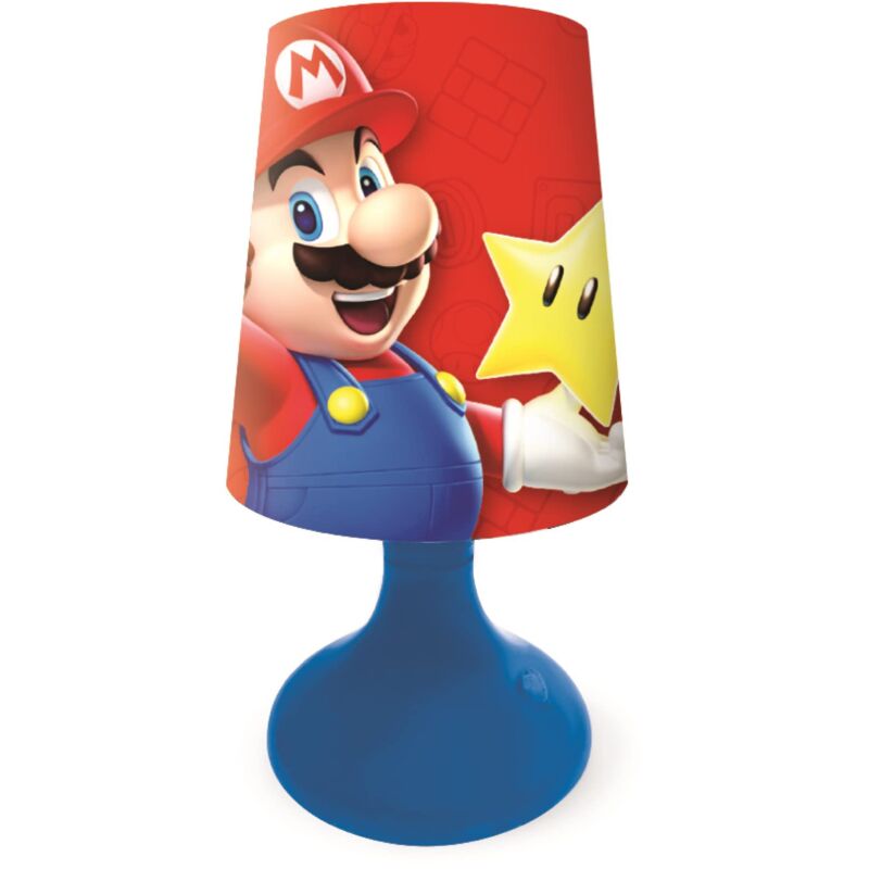 foto del prodotto super mario, mini lampada da comodino senza fili e luce notturna, rossa, mlt10ni lexibook