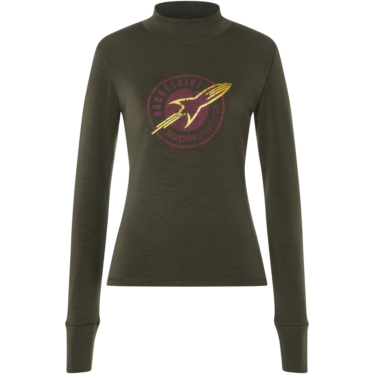foto del prodotto super.natural donna maglia a manica lunga rocket260 turtle neck