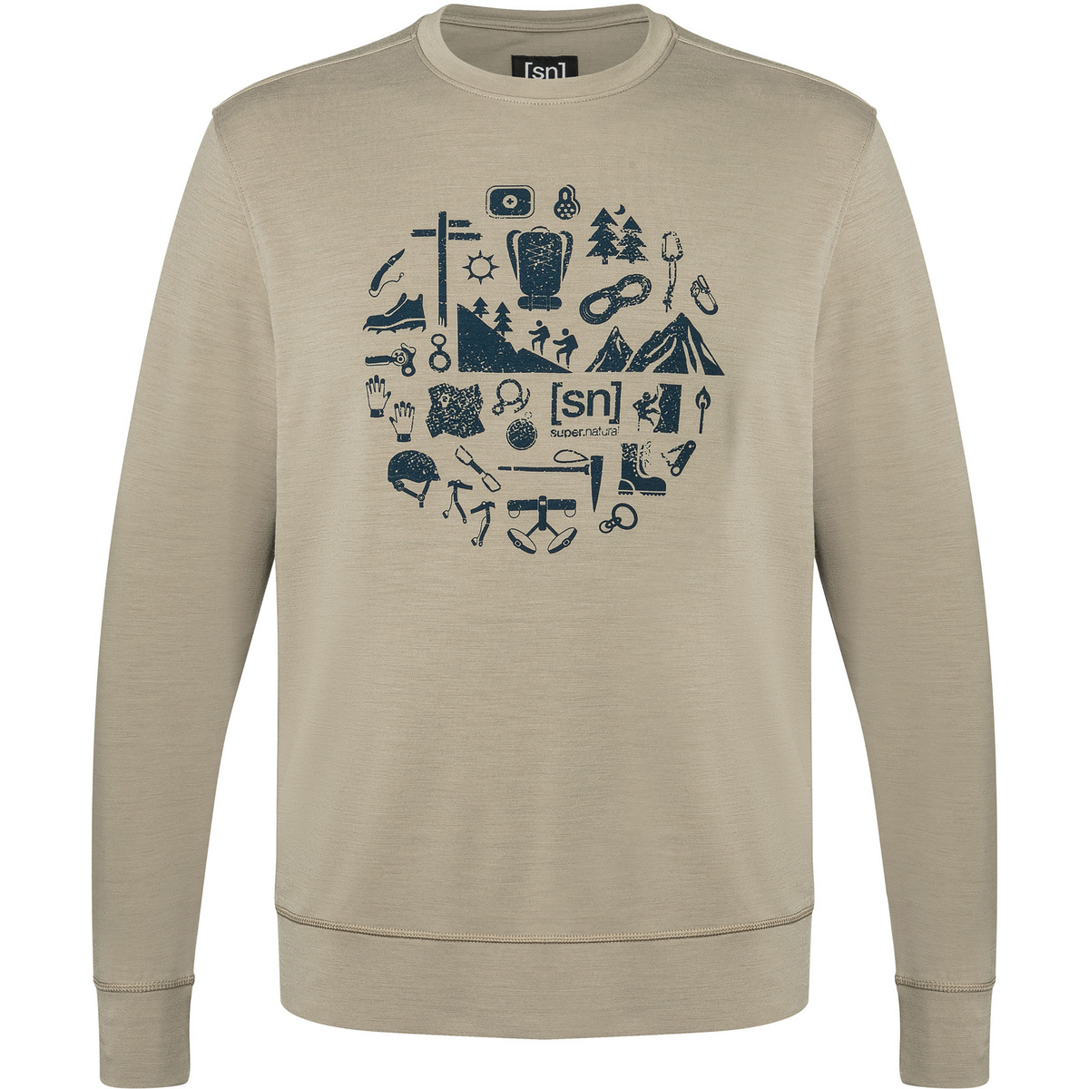 foto del prodotto super.natural uomo pullover well equipped crew