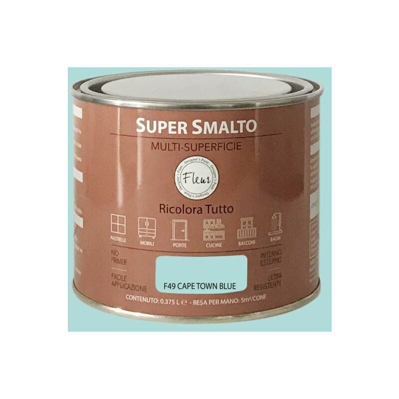 foto del prodotto super smalto multi superficie 375ml f49 cape town blue fleur
