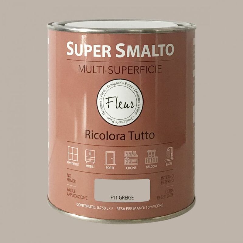 foto del prodotto super smalto multi-superficie 750ml f11 greige - fleur