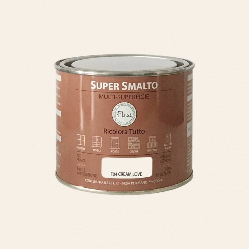 foto del prodotto super smalto multi superficie fleur 375ml f04 cream love