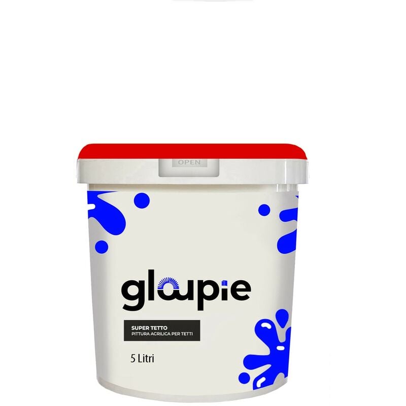 foto del prodotto super tetto idropittura acrilica elastomerica per protezione e decorazione di tetti e superfici esterne 5 lt rosso gloupie