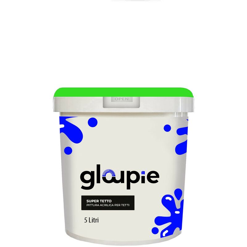 foto del prodotto super tetto idropittura acrilica elastomerica per protezione e decorazione di tetti e superfici esterne 5 lt verde gloupie