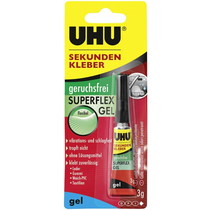 foto del prodotto supercolla uhu superflex gel 45565 3 g