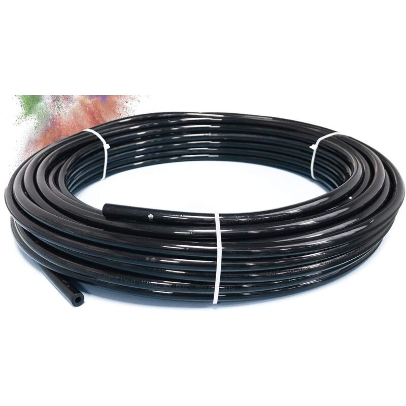 foto del prodotto superfog - rotolo di 100 metri di tubo in poliammide 1 4'. alta resistenza. pressione di rottura 140 bar. colore nero.