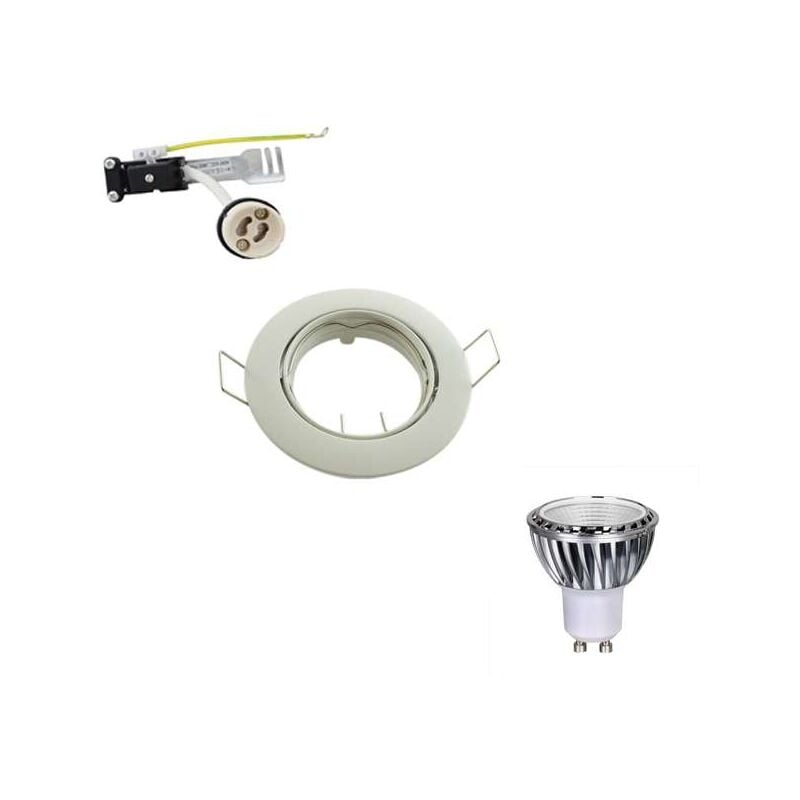 immagine 0 del prodotto superled kit led gu10 dimmerabile cob 5w equivalente 50w bianco neutro 4100k orientale