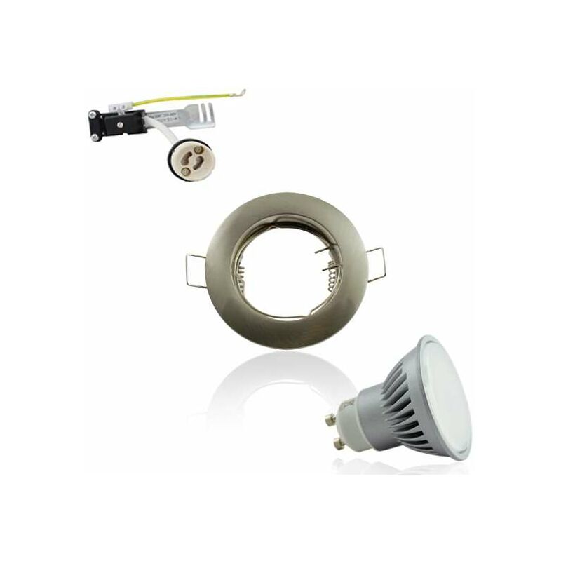 foto del prodotto superled unit di stoccaggio incasso gu10 alluminio rotondo fisso 7w 4200k angolo grande 120 
