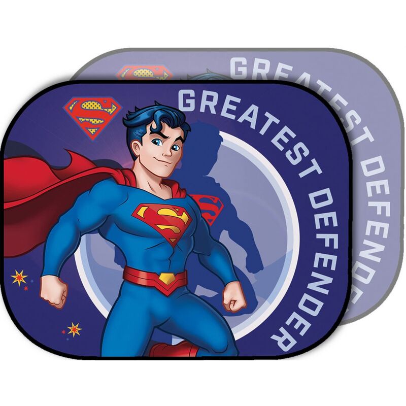 foto del prodotto superman coppia tendile laterali auto parasole bambino 44 x 35 cm supereroi azzurro rosso viaggio protezione