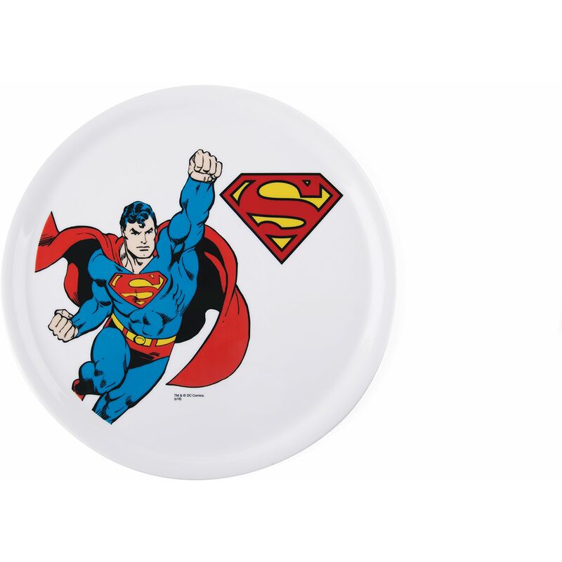 foto del prodotto superman piatto pizza, porcellana, bianco excelsa