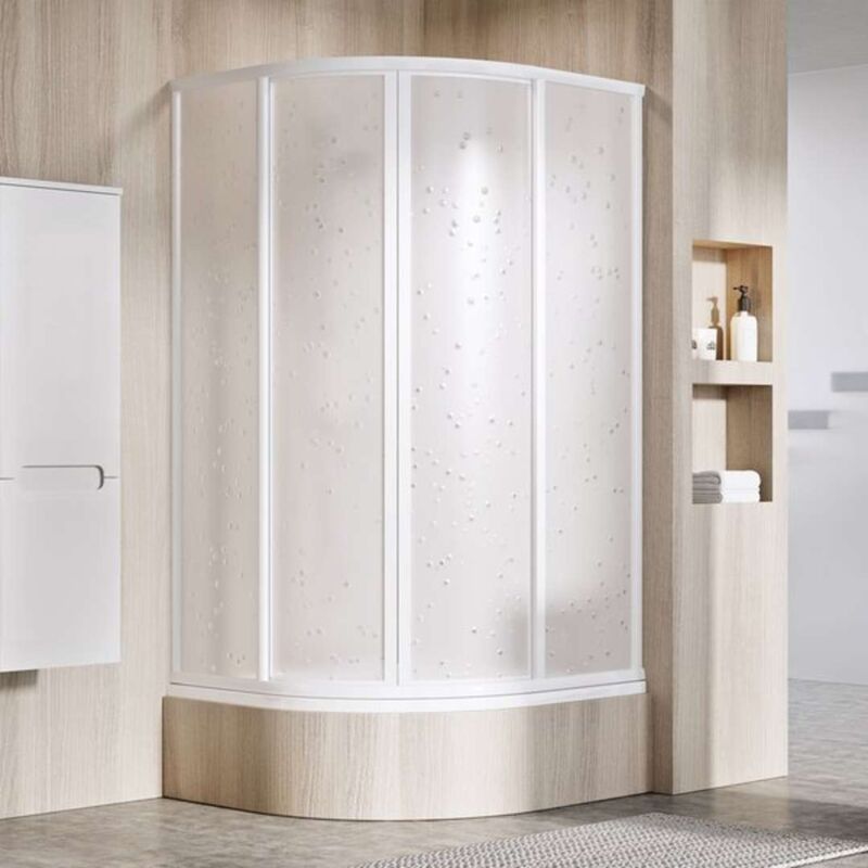 foto del prodotto supernova box doccia a quarto di cerchio skcp4 80 sabina in 4 parti, 78 80 cm, bianco pearl 31144v10011 ravak