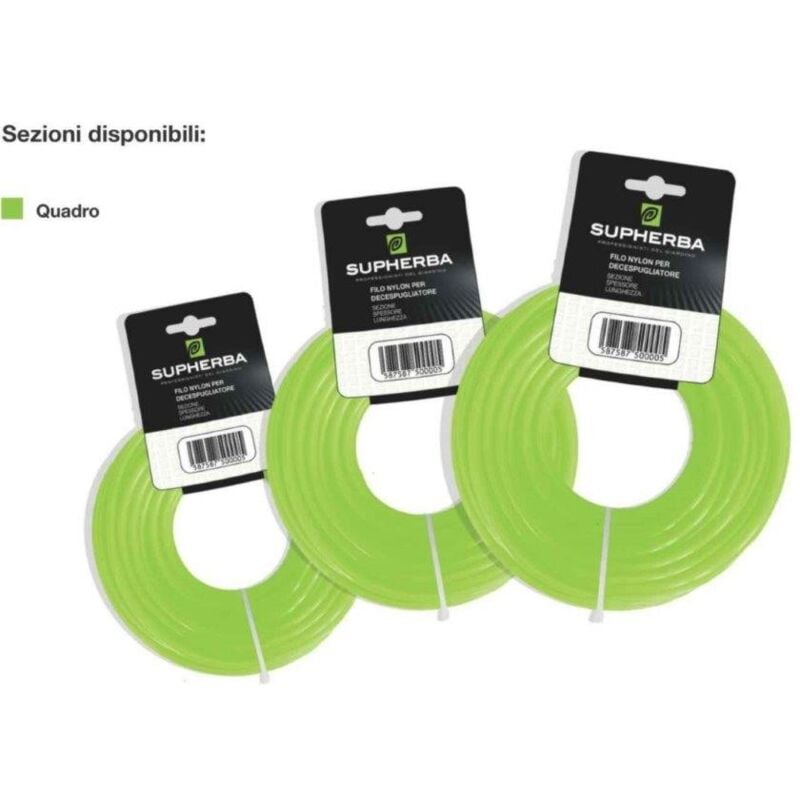 foto del prodotto supherba filo nylon quadro 3mmx15mt