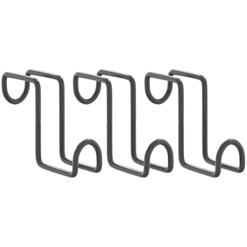 foto del prodotto supporti briglie 3 pz in acciaio nero - vidaxl