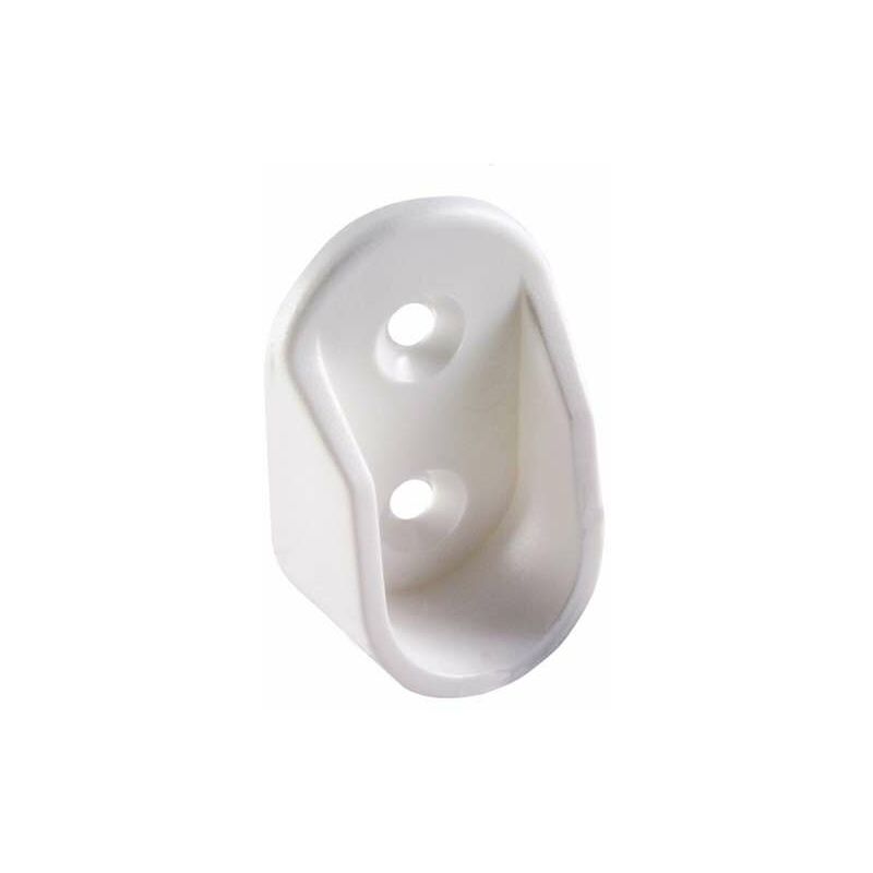 foto del prodotto supporti laterali per tubo ovale in plastica bianca 2 pz.