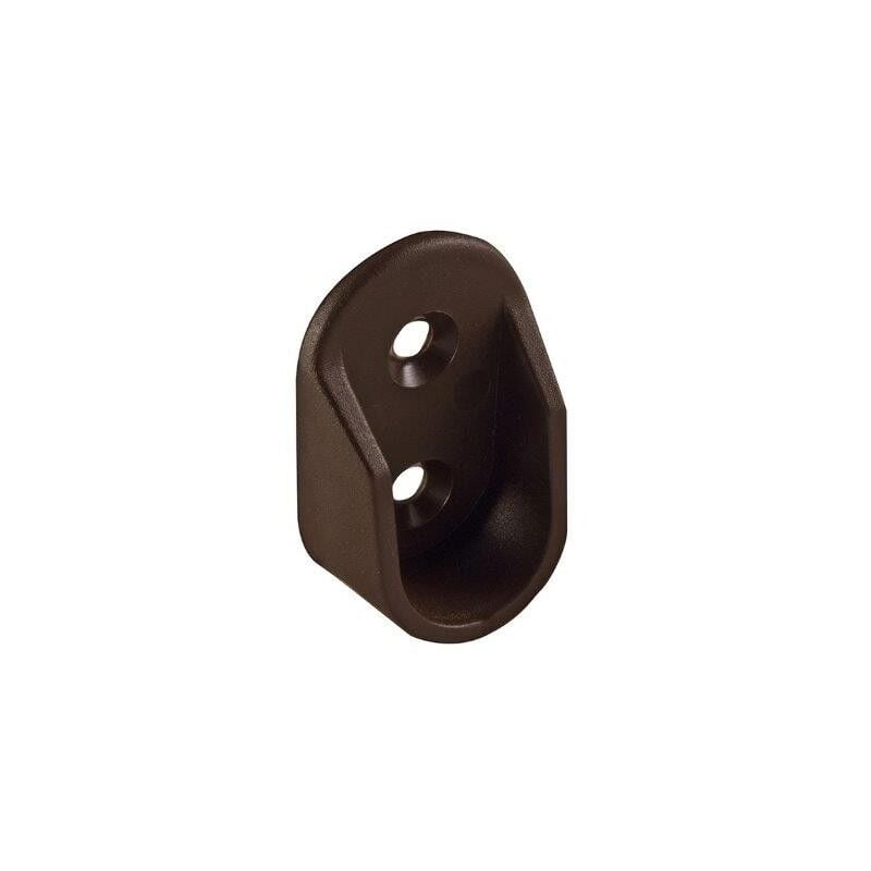 foto del prodotto supporti laterali per tubo ovale in plastica marrone 2 pz.