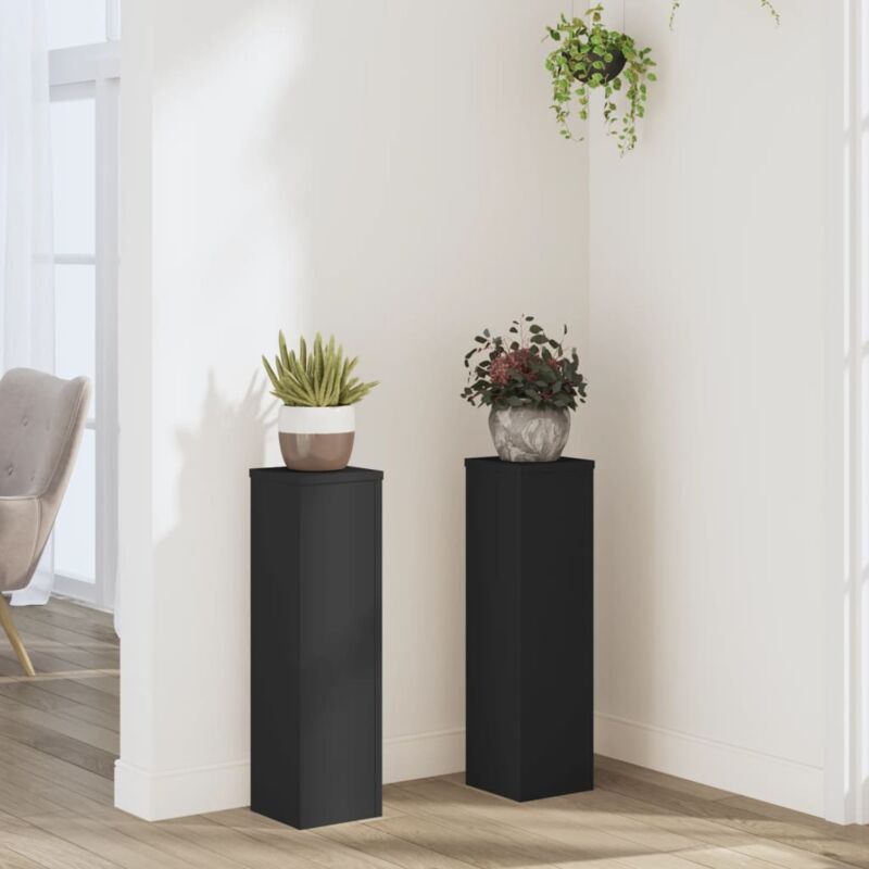 foto del prodotto supporti per piante 2 pz neri 17x17x60 cm legno multistrato vidaxl
