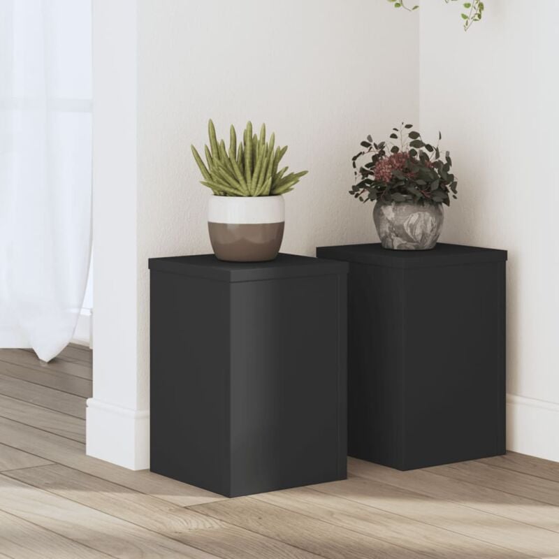 foto del prodotto supporti per piante 2 pz neri 20x20x30 cm legno multistrato vidaxl