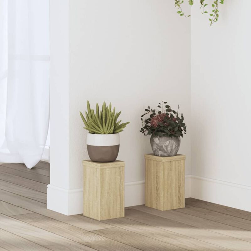 foto del prodotto supporti per piante 2 pz rovere 10x10x18 cm in multistrato vidaxl
