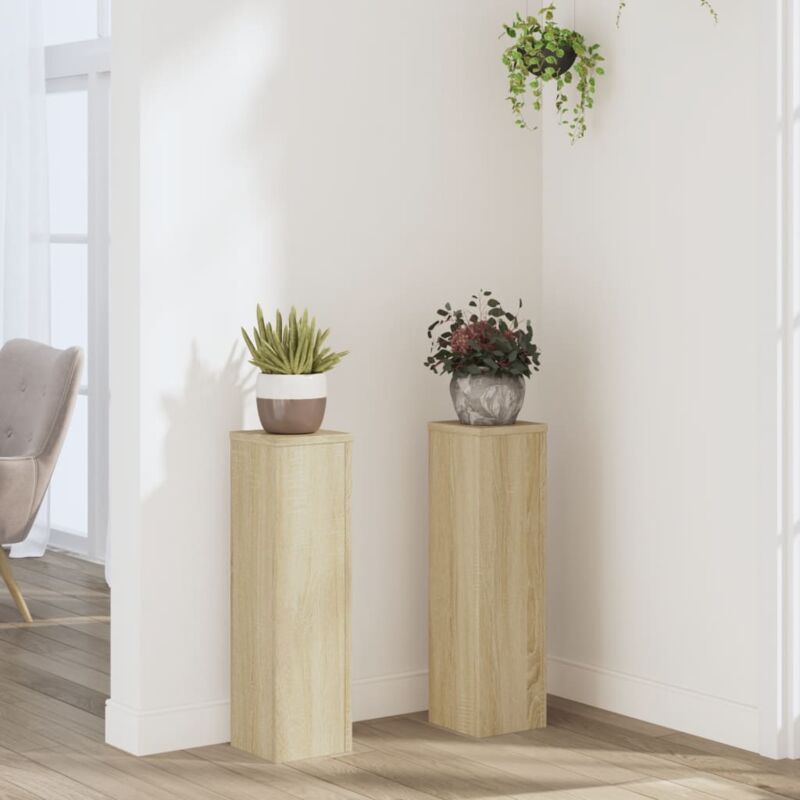 foto del prodotto supporti per piante 2 pz rovere 17x17x60 cm in multistrato vidaxl