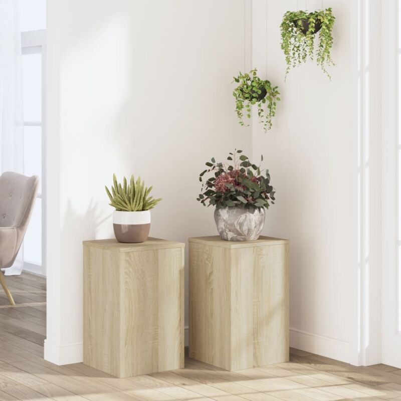 foto del prodotto supporti per piante 2 pz rovere 30x30x50 cm in multistrato vidaxl