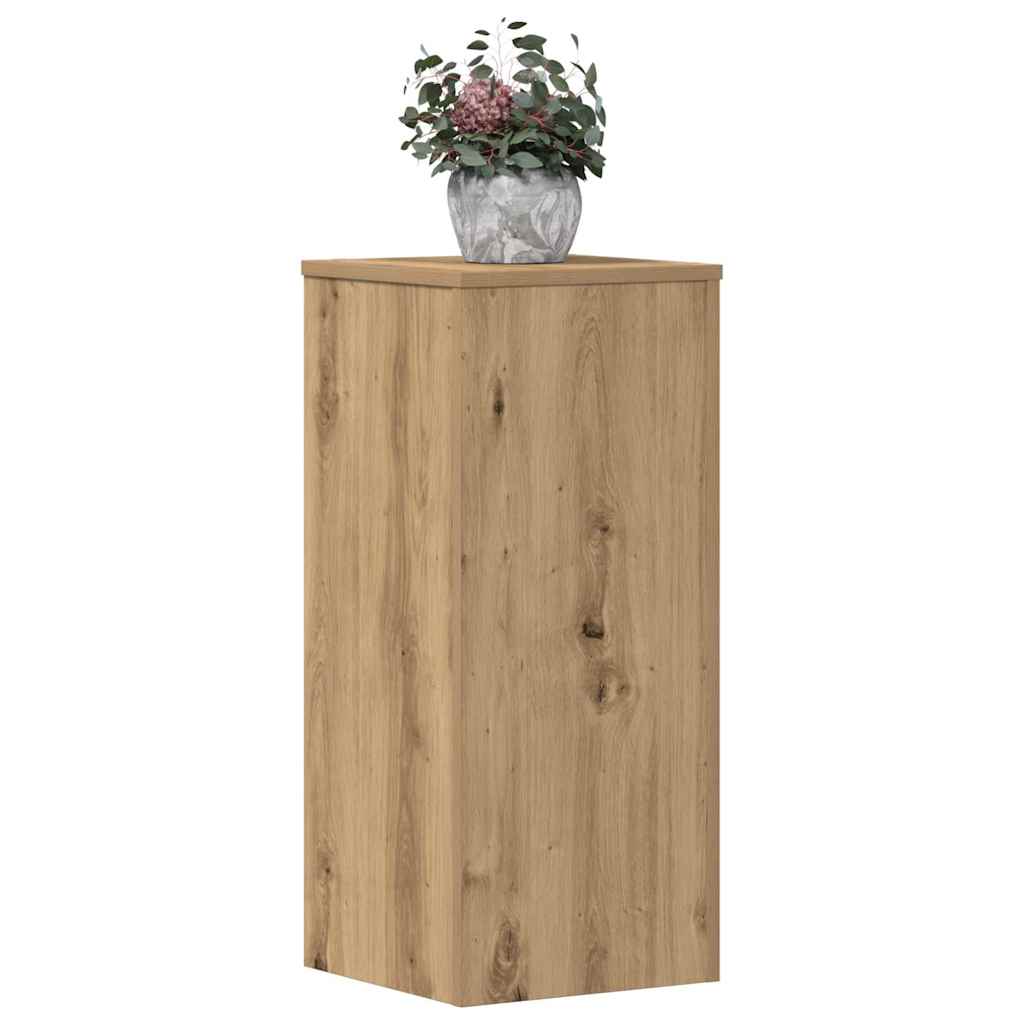 foto del prodotto supporti per piante 2 pz rovere 30x30x70 cm in multistrato