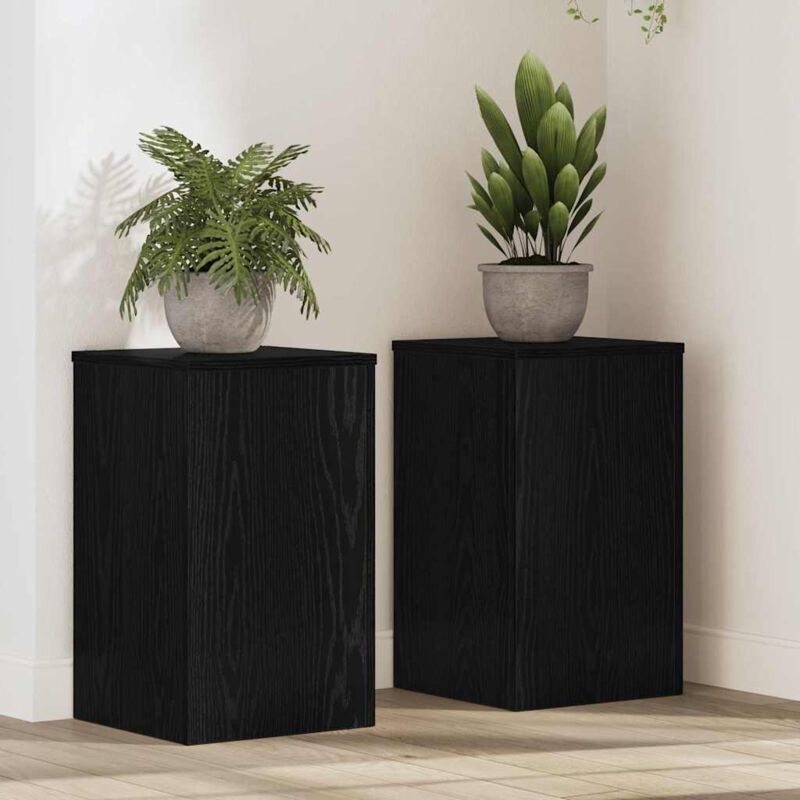 foto del prodotto supporti per piante 2 pz rovere nero 30x30x50 cm legno ingegnerizzato vidaxl