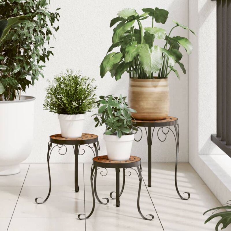 foto del prodotto supporti per piante 3 pz terracotta in ceramica vidaxl
