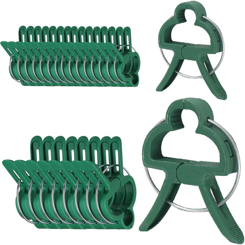 foto del prodotto supporti per piante, clip per piante rampicanti, strumento di collegamento per piante per la stabilizzazione, confezione da 60 clip per piante 30