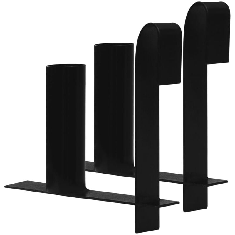 foto del prodotto supporti rotoli strisce di recinzione privacy 2 pz in acciaio vidaxl