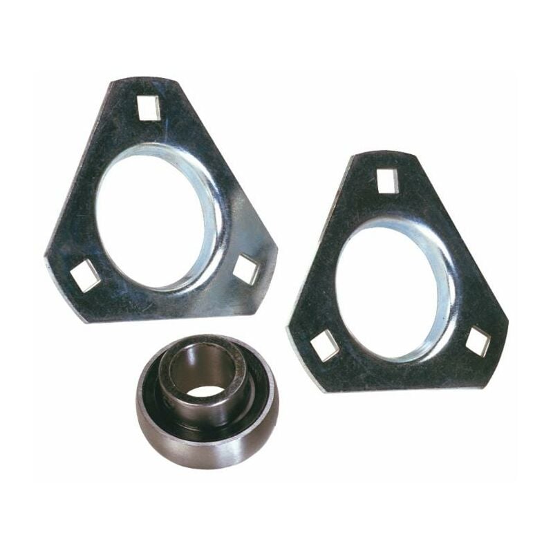 foto del prodotto supporto a flangia triangolare in lamiera stampata sbpft 205 con cuscinetto 25mm