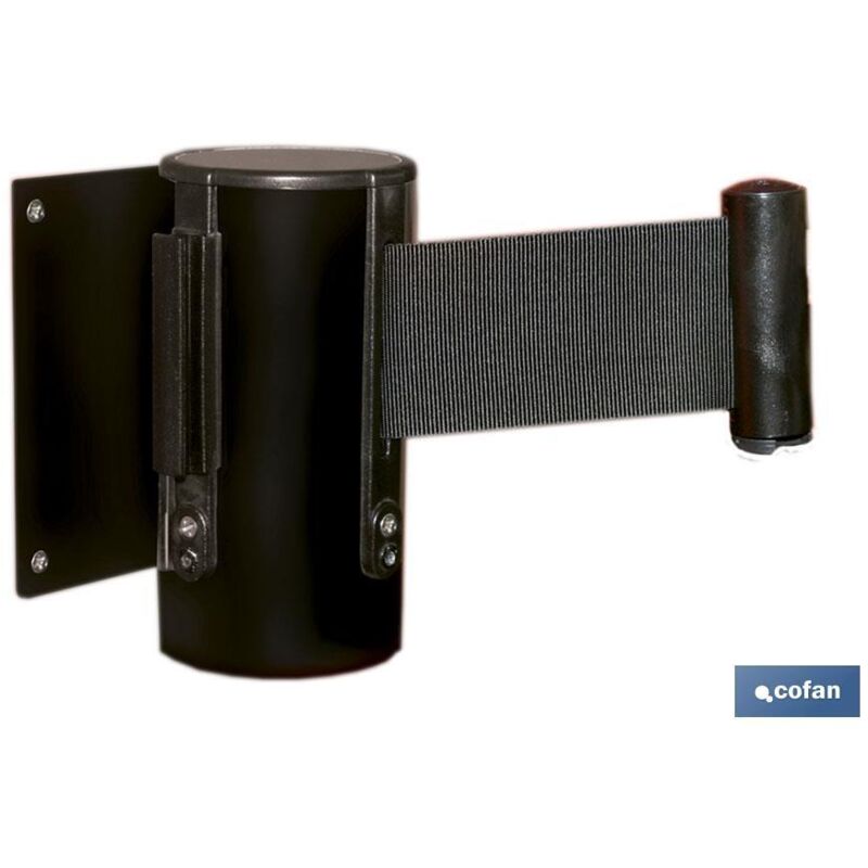 foto del prodotto supporto a muro nastro estensibile nero 2100 mm e ancoraggi