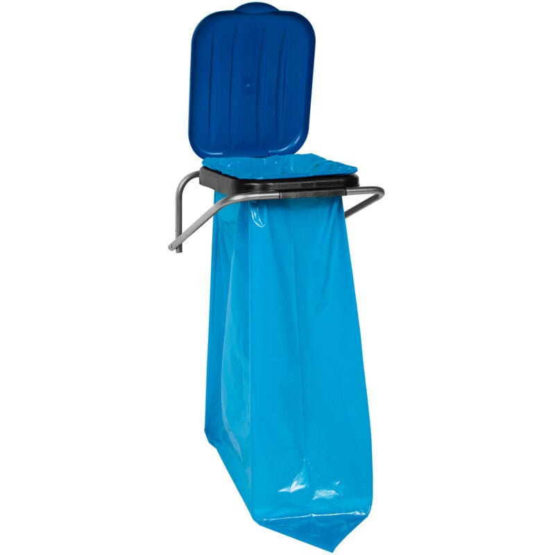 foto del prodotto supporto a muro per raccolta differenziata, blu sacchi 120l
