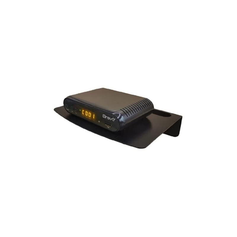 foto del prodotto supporto a muro porta decoder 20x16cm nero