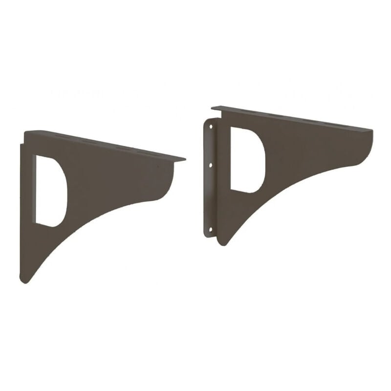 foto del prodotto supporto a parete per cassette postali, design grigio antracite, 2 pezzi