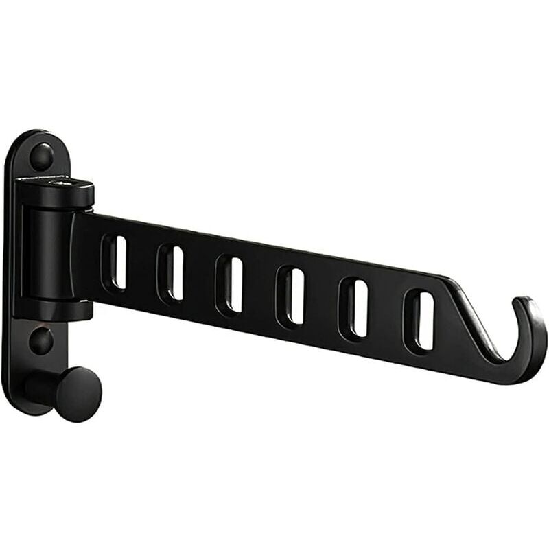 foto del prodotto supporto a parete, supporto a parete pieghevole con gancio per lavanderia, camera da letto, bagno, balcone