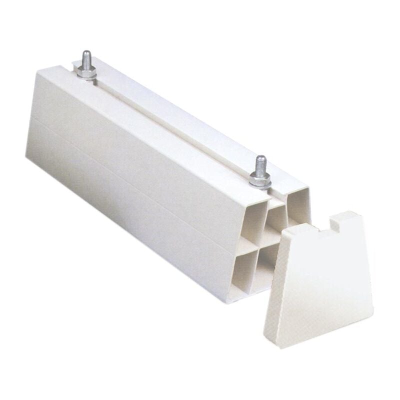 foto del prodotto supporto a pavimento per unit esterna pvc bianco p11xh100xl350mm